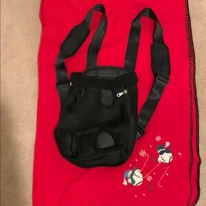 Pawaboo Black Pet Carrier with Side Zippers and Adjustable Straps